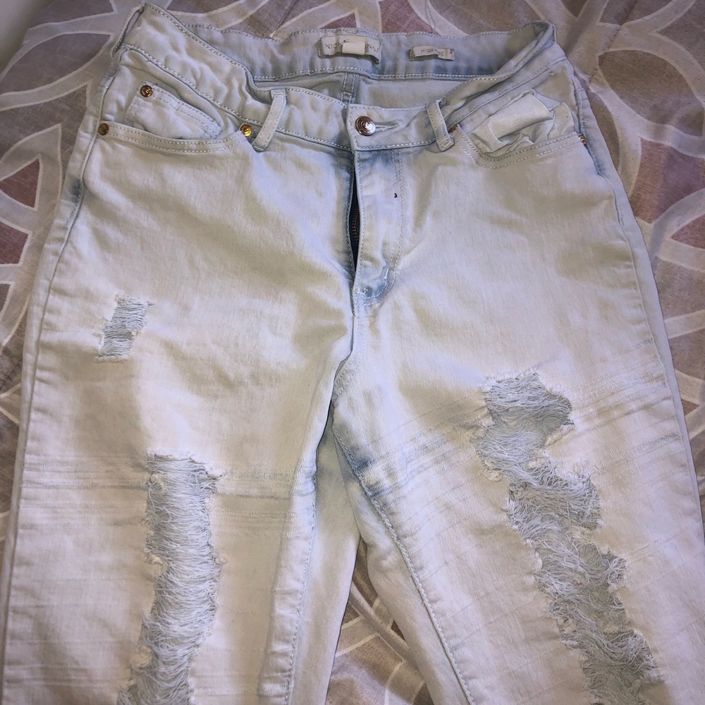 Ripped white jeans